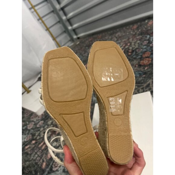 & OTHER STORIES ASOS Leather Espadrille Sandals White Womens Size US 6 - Picture 8 of 10